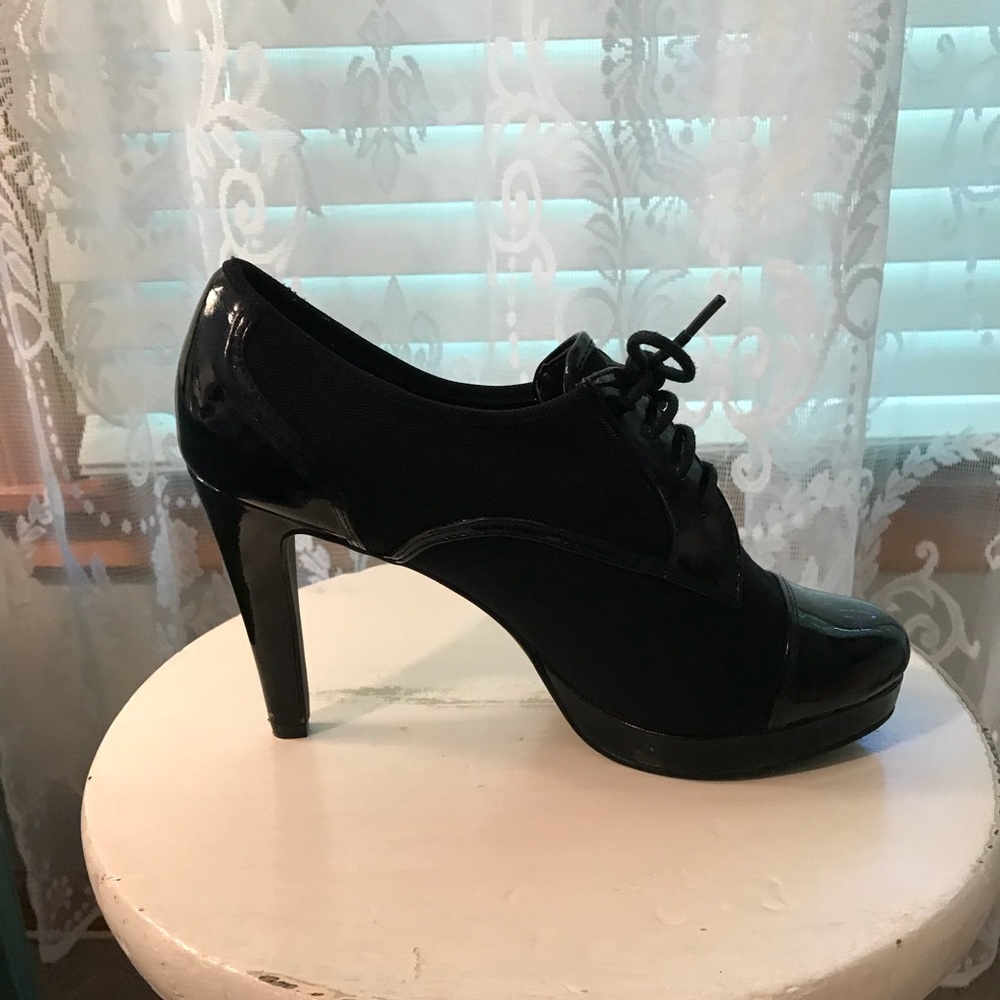 IMPO Black Lace Up Heels